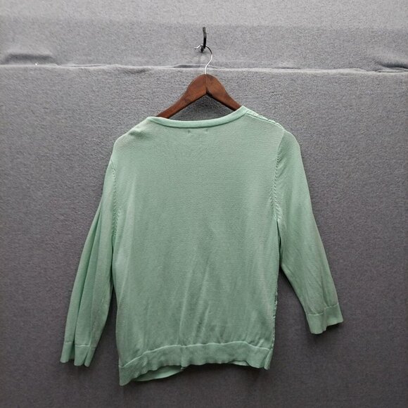 Mint Green Lace-Front Cardigan Sweater XL By Apt. 9 - Picture 3 of 3